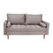 Emma and Oliver Holden Upholstered Mid-Century Modern Pocket Spring Loveseat with Wooden Legs and Removable Back Cushions